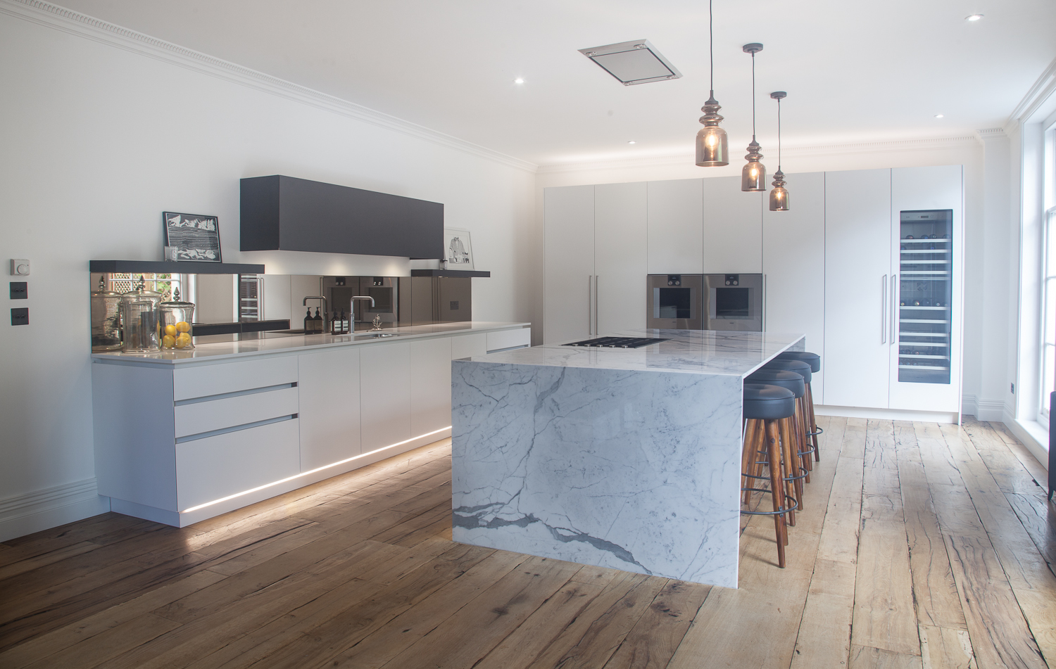 reclaimed antique oak flooring Hertfordshire, kitchen diner