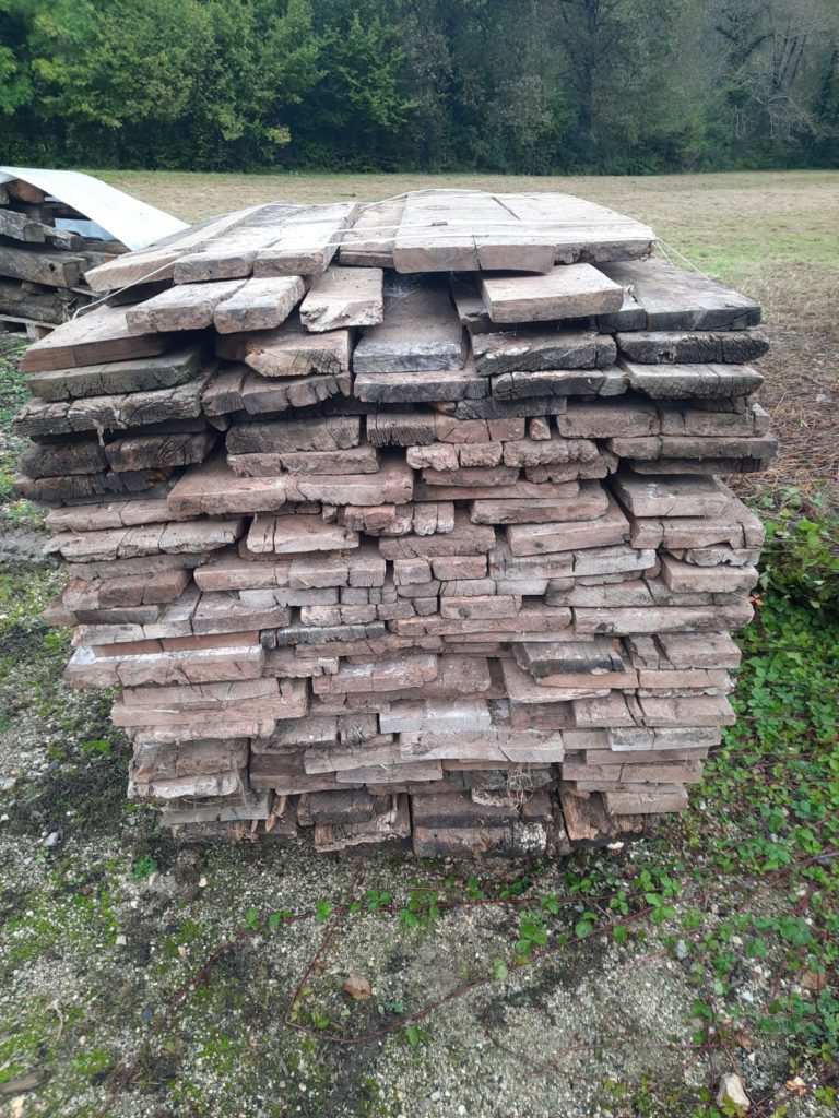 pitsawn flooring ready for transport to our workshop